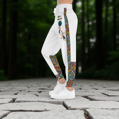 Afro Music Cartoon Art Athletic Joggers, Unisex Sweatpants, African Dance Jogging Pants