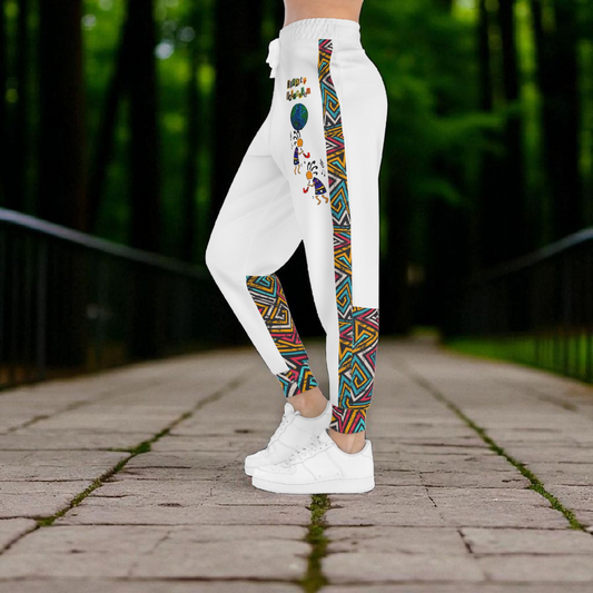 Afro Music Cartoon Art Athletic Joggers, Unisex Sweatpants, African Dance Jogging Pants