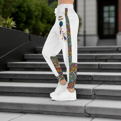 Afro Music Cartoon Art Athletic Joggers, Unisex Sweatpants, African Dance Jogging Pants