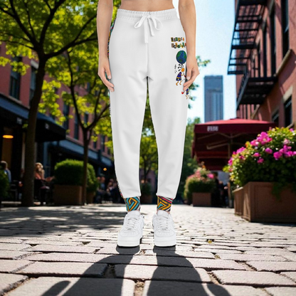 Afro Music Cartoon Art Athletic Joggers, Unisex Sweatpants, African Dance Jogging Pants