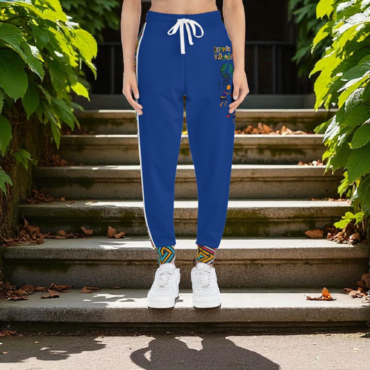 Afro Music Cartoon Art Athletic Joggers, Unisex Sweatpants, African Dance Jogging Pants