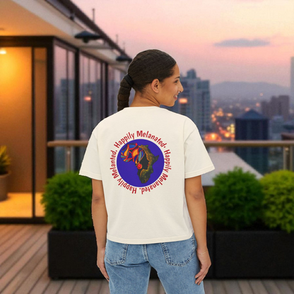 Women's Afrocentric Art Graphic Oversized Boxy T-shirt