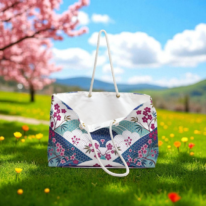 Stylish Floral Weekender Bag, Travel Tote, Floral Travel Bag