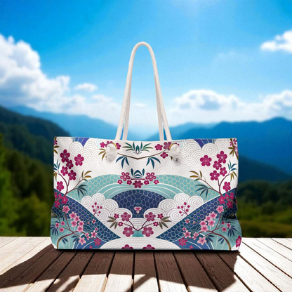 Stylish Floral Weekender Bag, Travel Tote, Floral Travel Bag