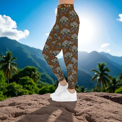 Unisex Skull Print Athletic Joggers, Trendy Loungewear, Casual Fitness Pants