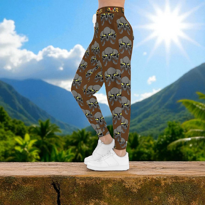 Unisex Skull Print Athletic Joggers, Trendy Loungewear, Casual Fitness Pants