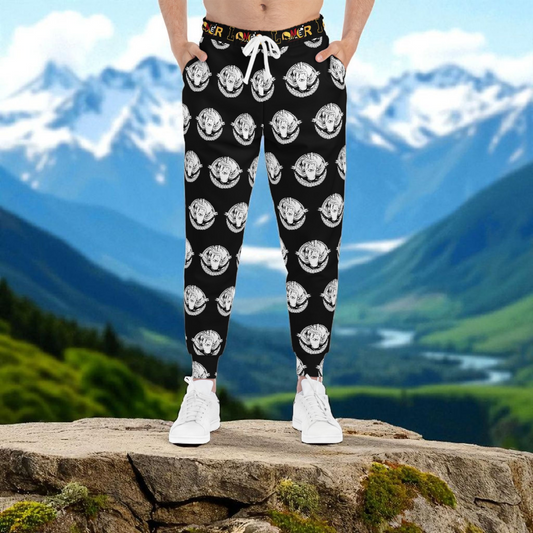 Funky Graphic Athletic Joggers, Unique Sweatpants for Workout, Casual Wear