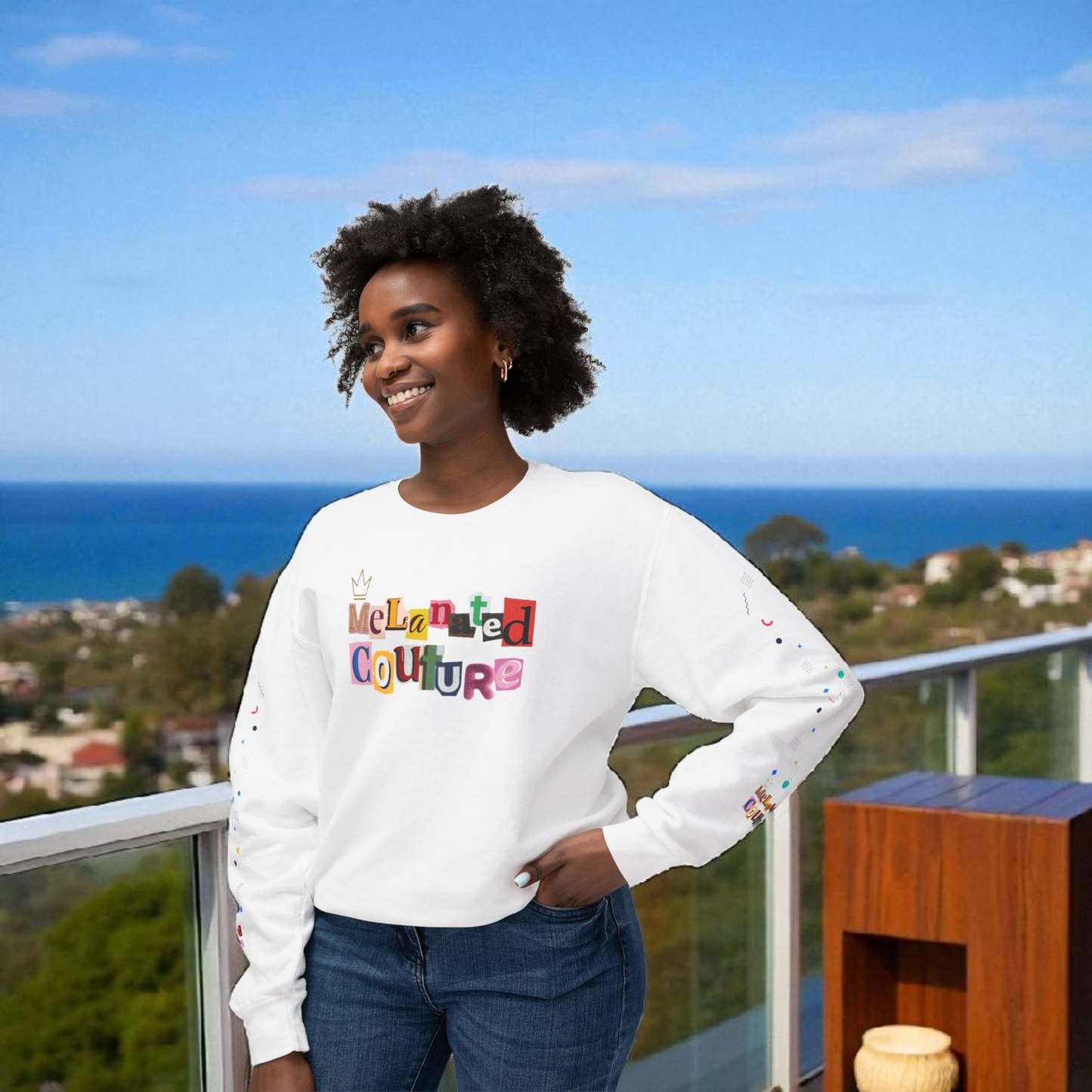Galaxy Art Unisex Sweatshirt, Handcrafted Space Design