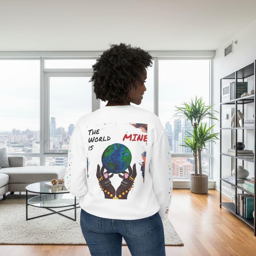 Galaxy Art Unisex Sweatshirt, Handcrafted Space Design Printify