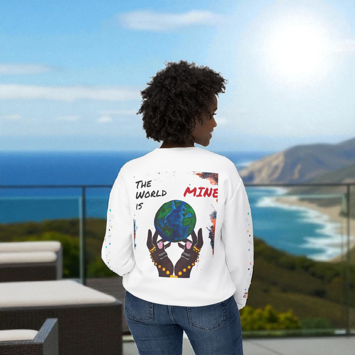 Galaxy Art Unisex Sweatshirt, Handcrafted Space Design