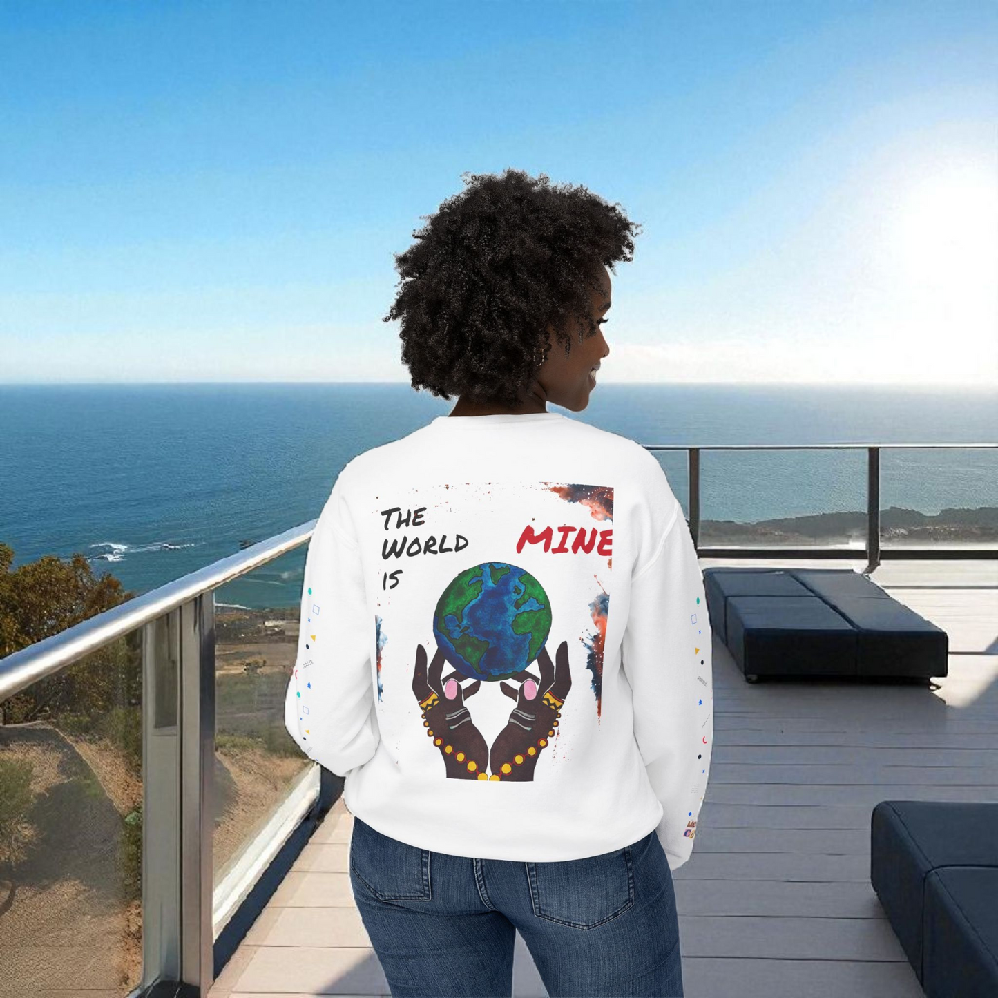 Galaxy Art Unisex Sweatshirt, Handcrafted Space Design