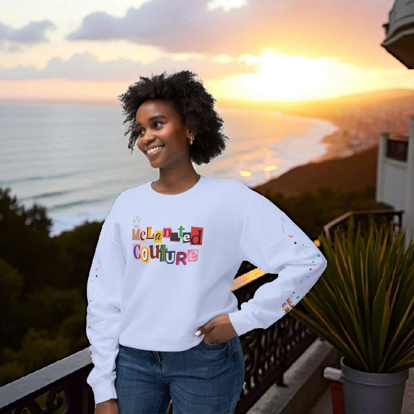 Galaxy Art Unisex Sweatshirt, Handcrafted Space Design