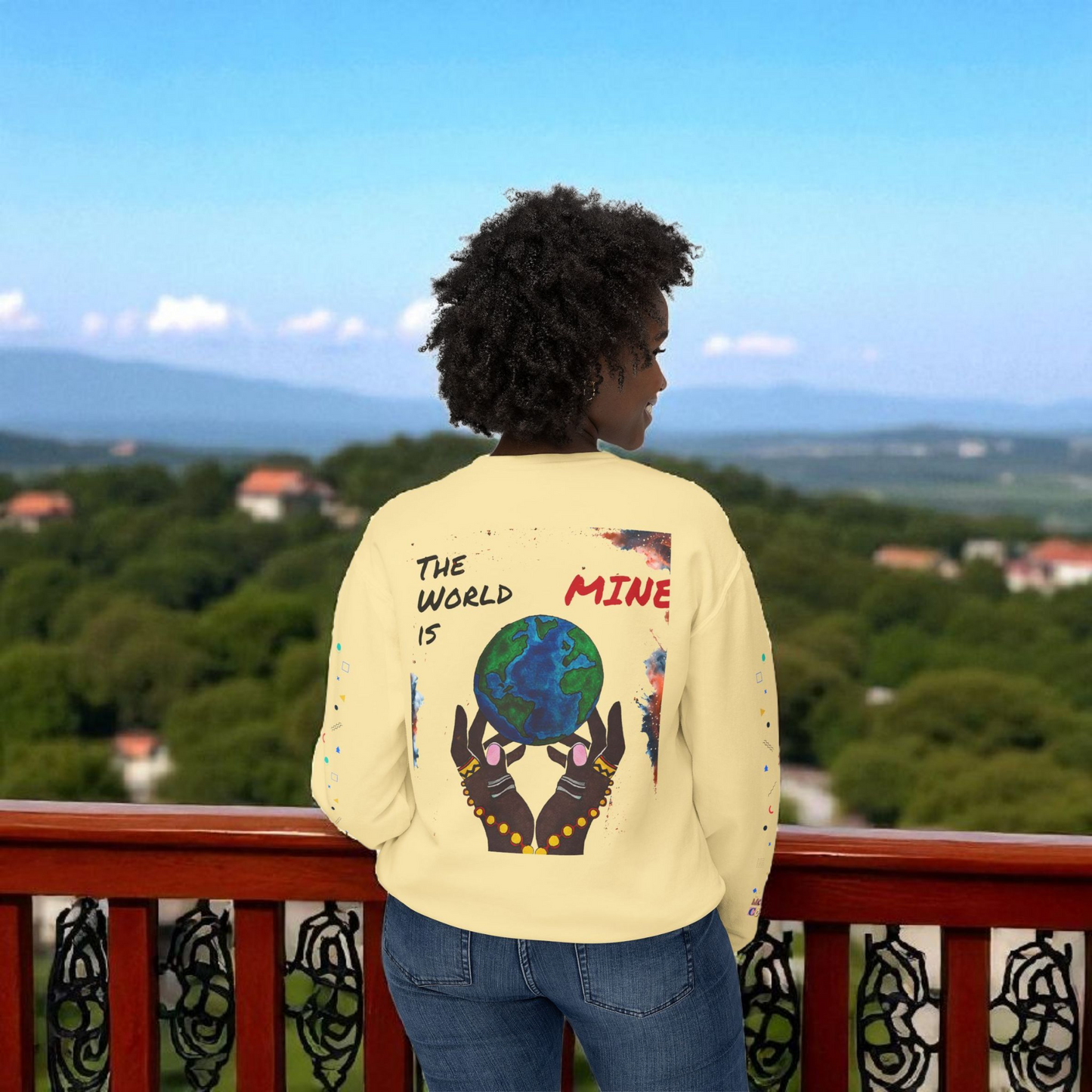 Galaxy Art Unisex Sweatshirt, Handcrafted Space Design