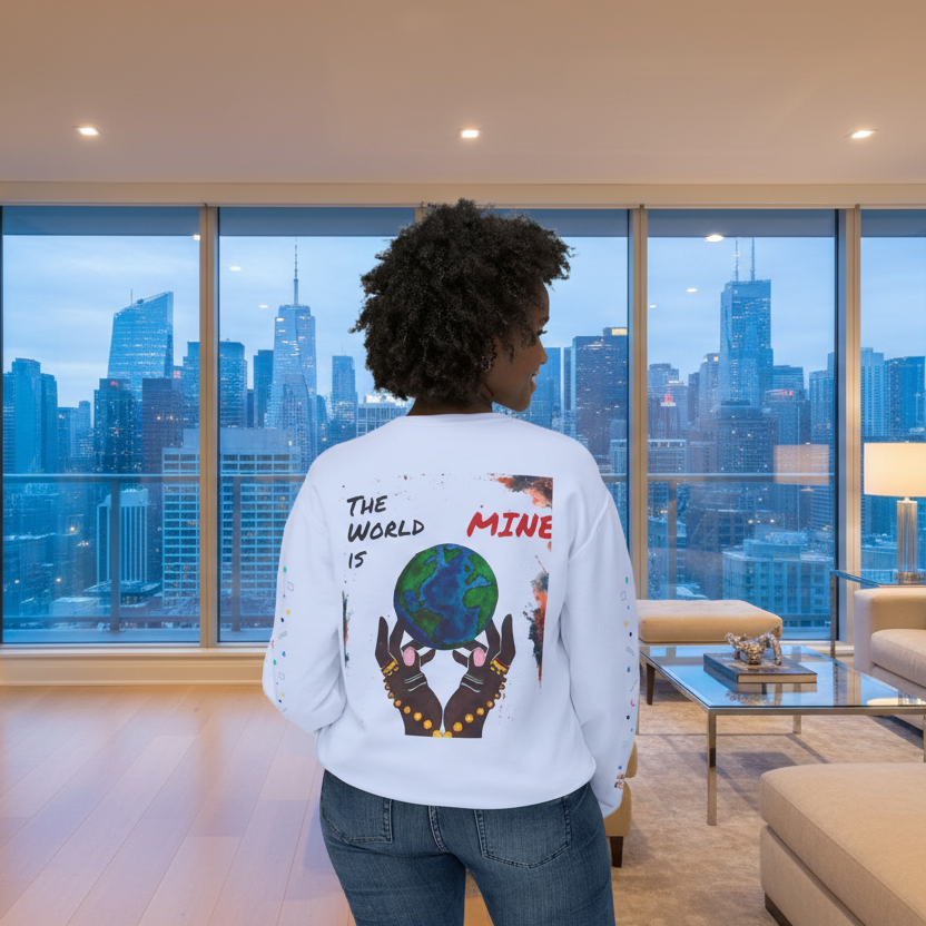 Galaxy Art Unisex Sweatshirt, Handcrafted Space Design Printify