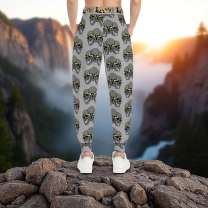Unisex Skull Print Athletic Joggers, Trendy Loungewear, Casual Fitness Pants