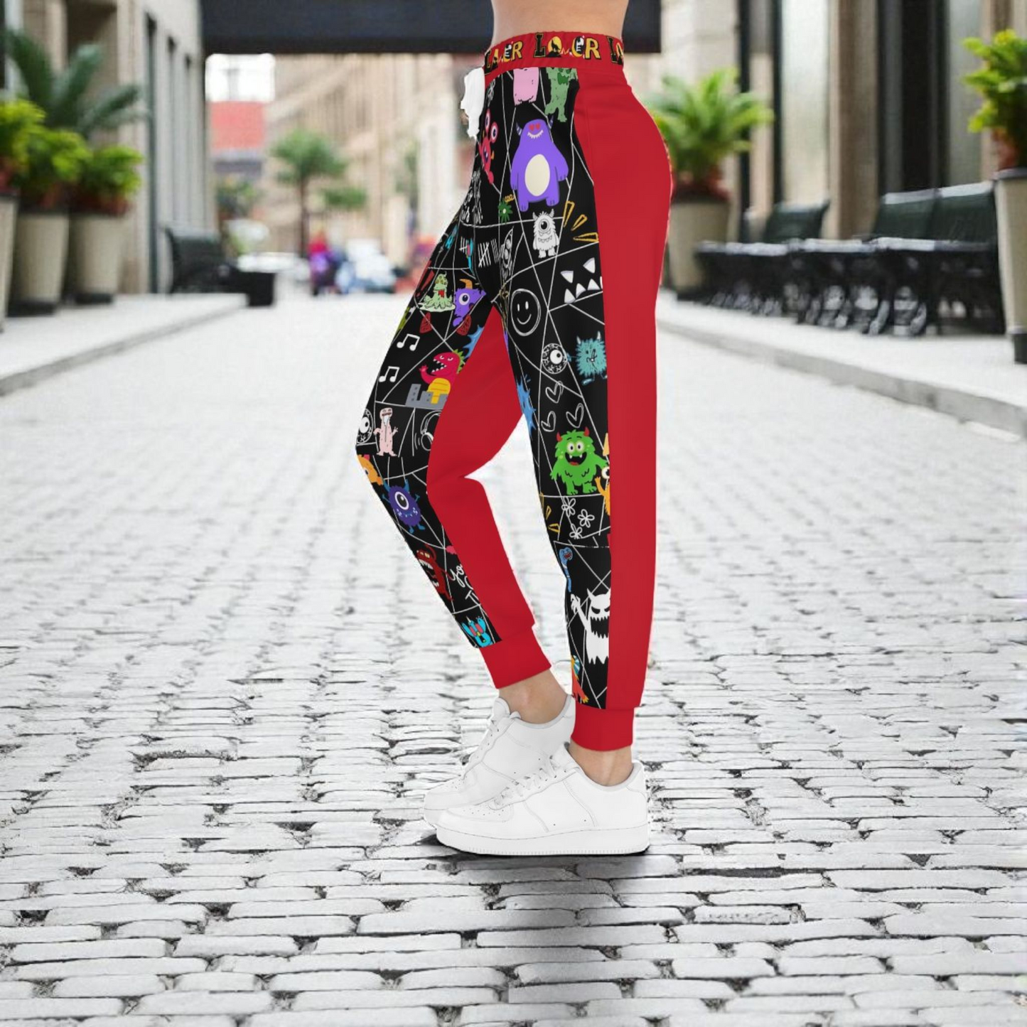 Graphic Monsters Joggers for Men & Women – Unisex Fit, Artistic Cartoon Print