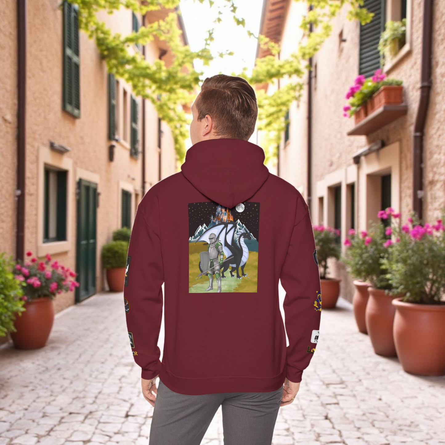 Medieval Themed Hoodie, Knights and Dragon Fans, Unisex Sweatshirt, Cosplay Costume