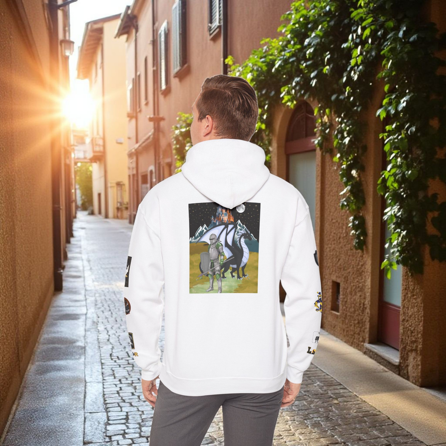 Medieval Themed Hoodie, Knights and Dragon Fans, Unisex Sweatshirt, Cosplay Costume