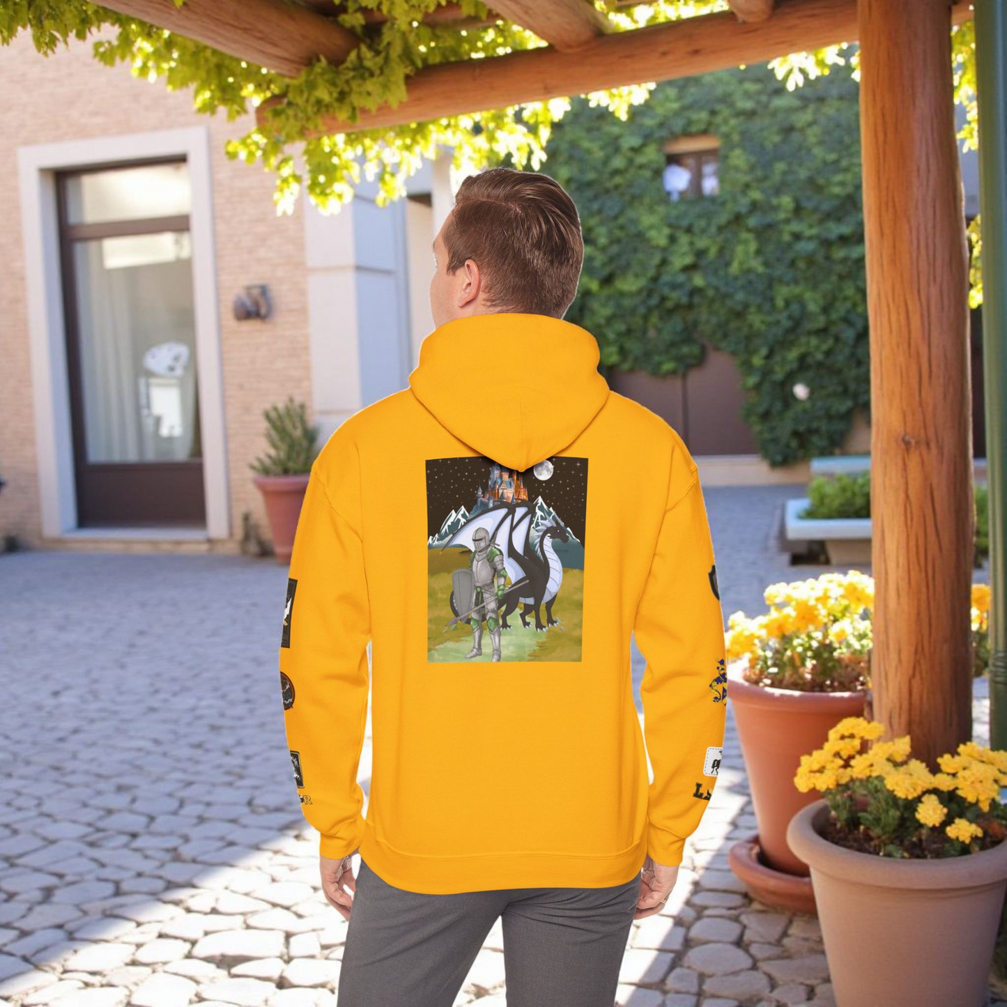 Medieval Themed Hoodie, Knights and Dragon Fans, Unisex Sweatshirt, Cosplay Costume