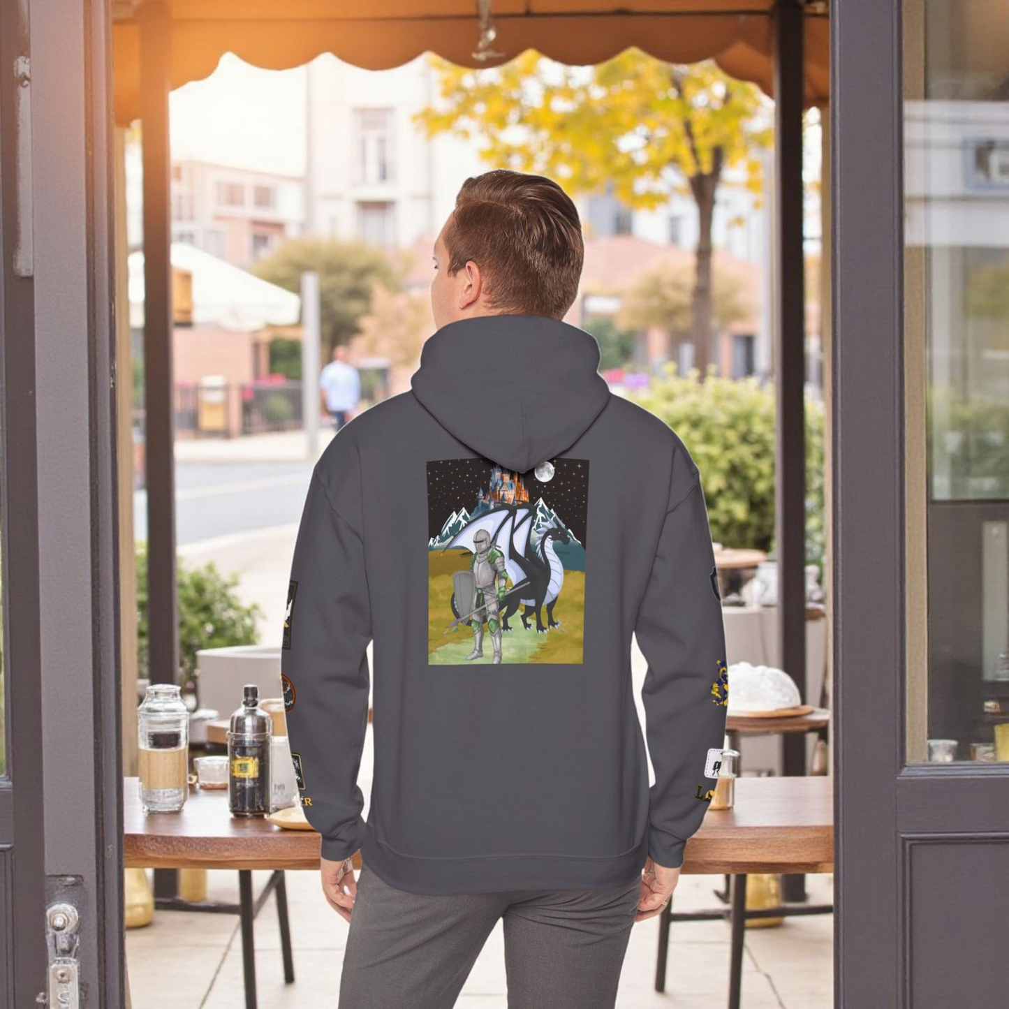 Medieval Themed Hoodie, Knights and Dragon Fans, Unisex Sweatshirt, Cosplay Costume