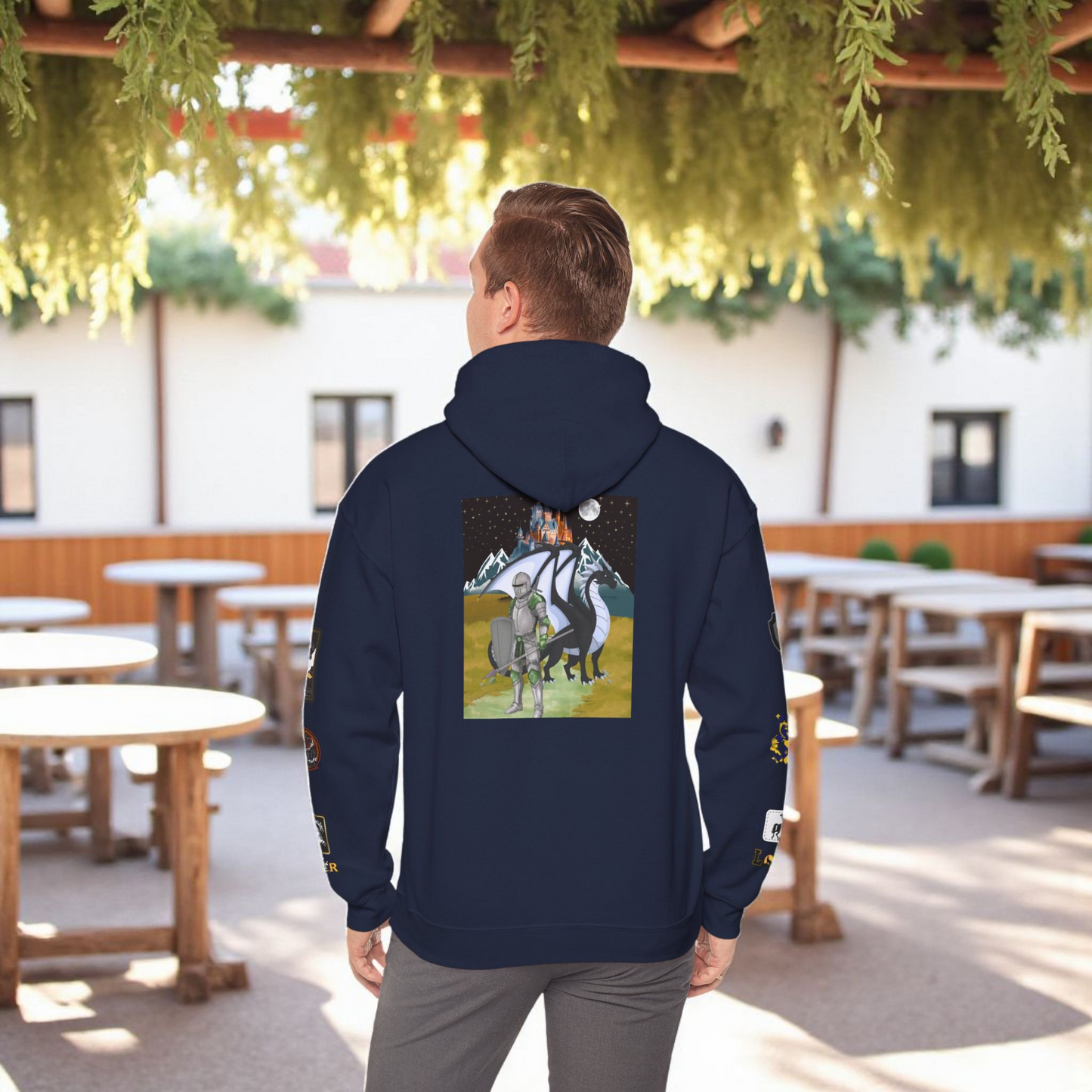 Medieval Themed Hoodie, Knights and Dragon Fans, Unisex Sweatshirt, Cosplay Costume