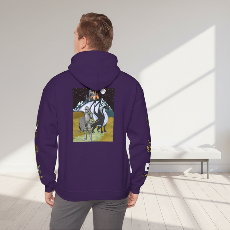 Medieval Themed Hoodie, Knights and Dragon Fans, Unisex Sweatshirt, Cosplay Costume Printify