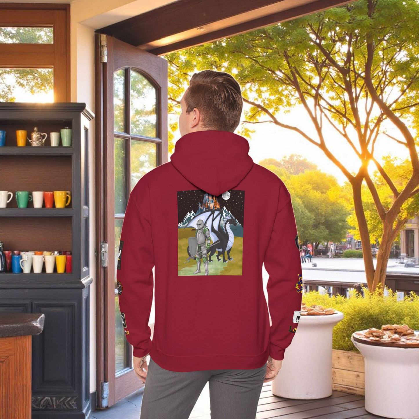 Medieval Themed Hoodie, Knights and Dragon Fans, Unisex Sweatshirt, Cosplay Costume