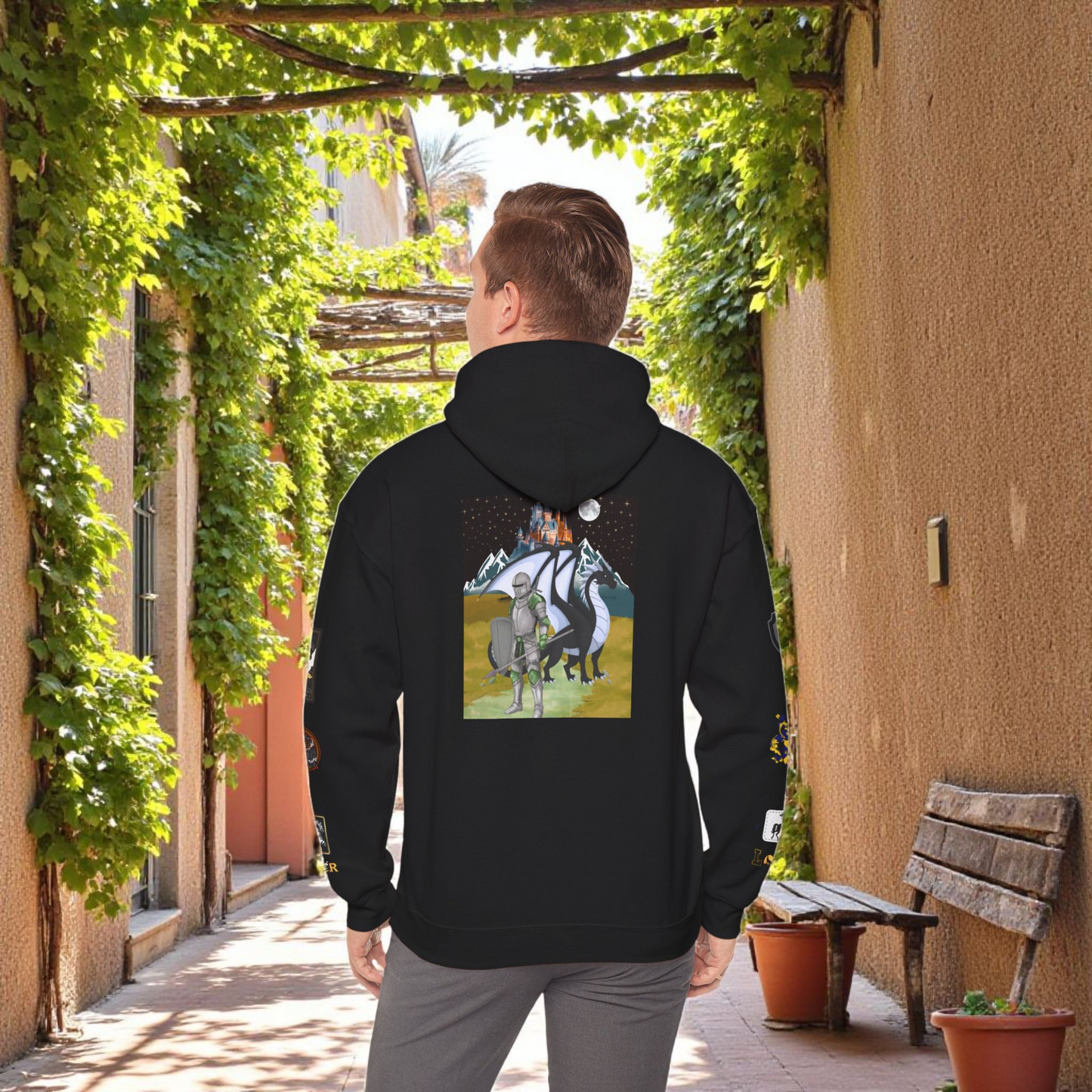 Medieval Themed Hoodie, Knights and Dragon Fans, Unisex Sweatshirt, Cosplay Costume