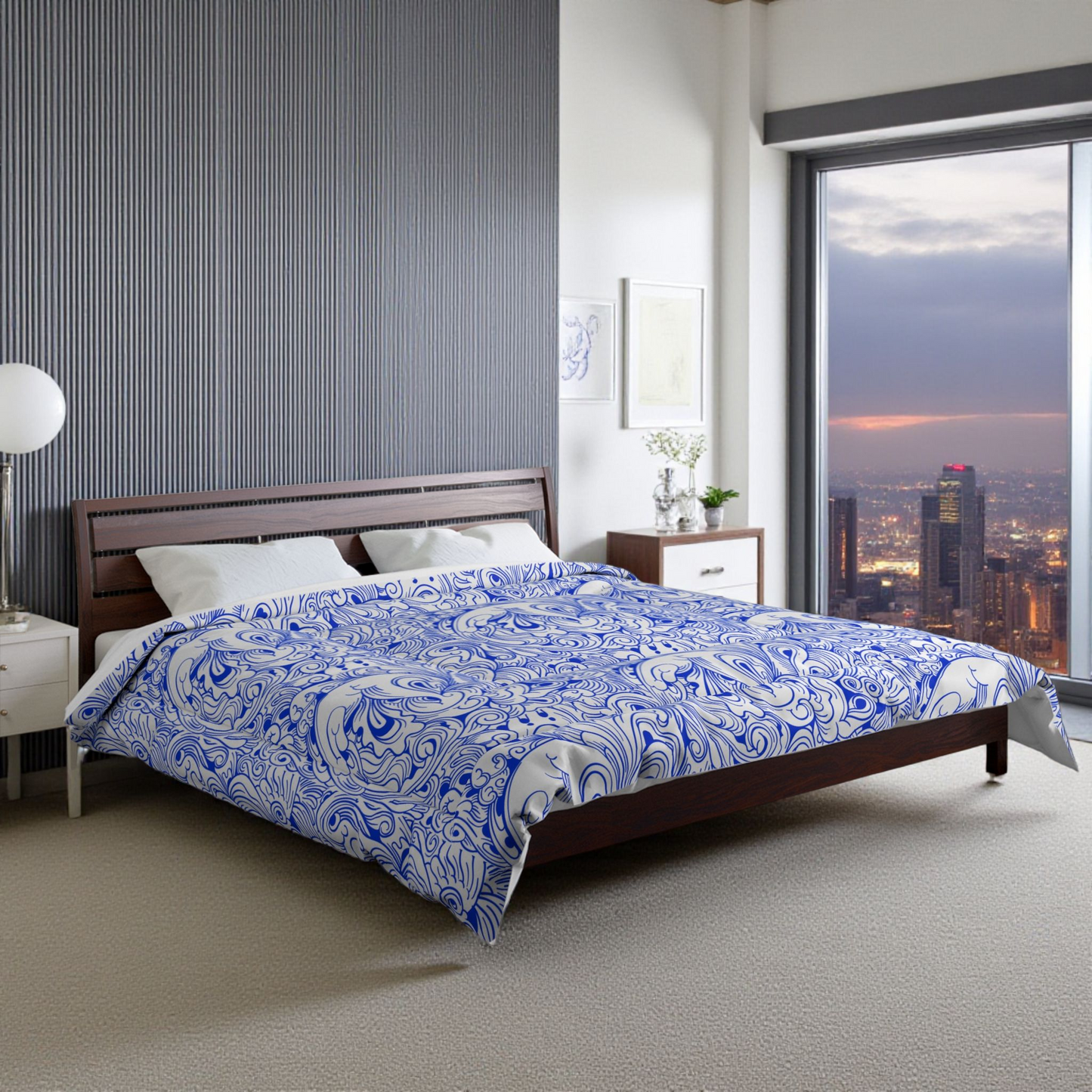 Floral Comforter, Botanical Bedding, Cozy Duvet Cover, Flower Print Quilt