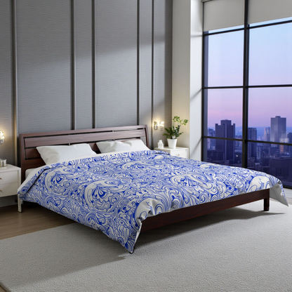 Floral Comforter, Botanical Bedding, Cozy Duvet Cover, Flower Print Quilt