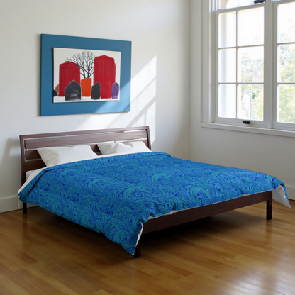 Floral Comforter, Botanical Bedding, Cozy Duvet Cover, Flower Print Quilt, Home Bedroom Decor