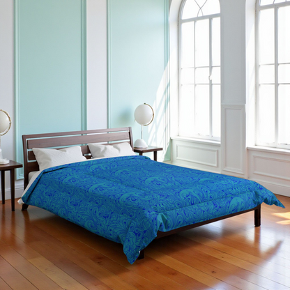 Floral Comforter, Botanical Bedding, Cozy Duvet Cover, Flower Print Quilt, Home Bedroom Decor