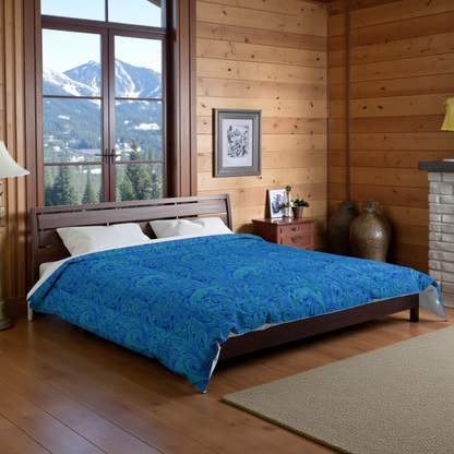 Floral Comforter, Botanical Bedding, Cozy Duvet Cover, Flower Print Quilt, Home Bedroom Decor