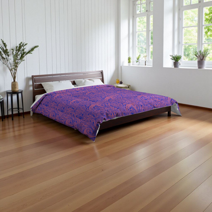 Floral Comforter, Botanical Bedding, Cozy Duvet Cover, Flower Print Quilt, Home Bedroom Decor