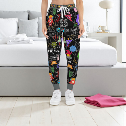 Graphic Monsters Joggers for Men & Women – Unisex Fit, Artistic Cartoon Print