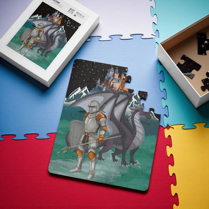 Fantasy Knight & Dragon Kids' Puzzle | 30-Piece Fun, Educational