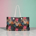 Tropical Floral Weekender Bag — Large Rope-Handle Travel Tote Printify