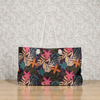 Tropical Floral Weekender Bag — Large Rope-Handle Travel Tote Printify