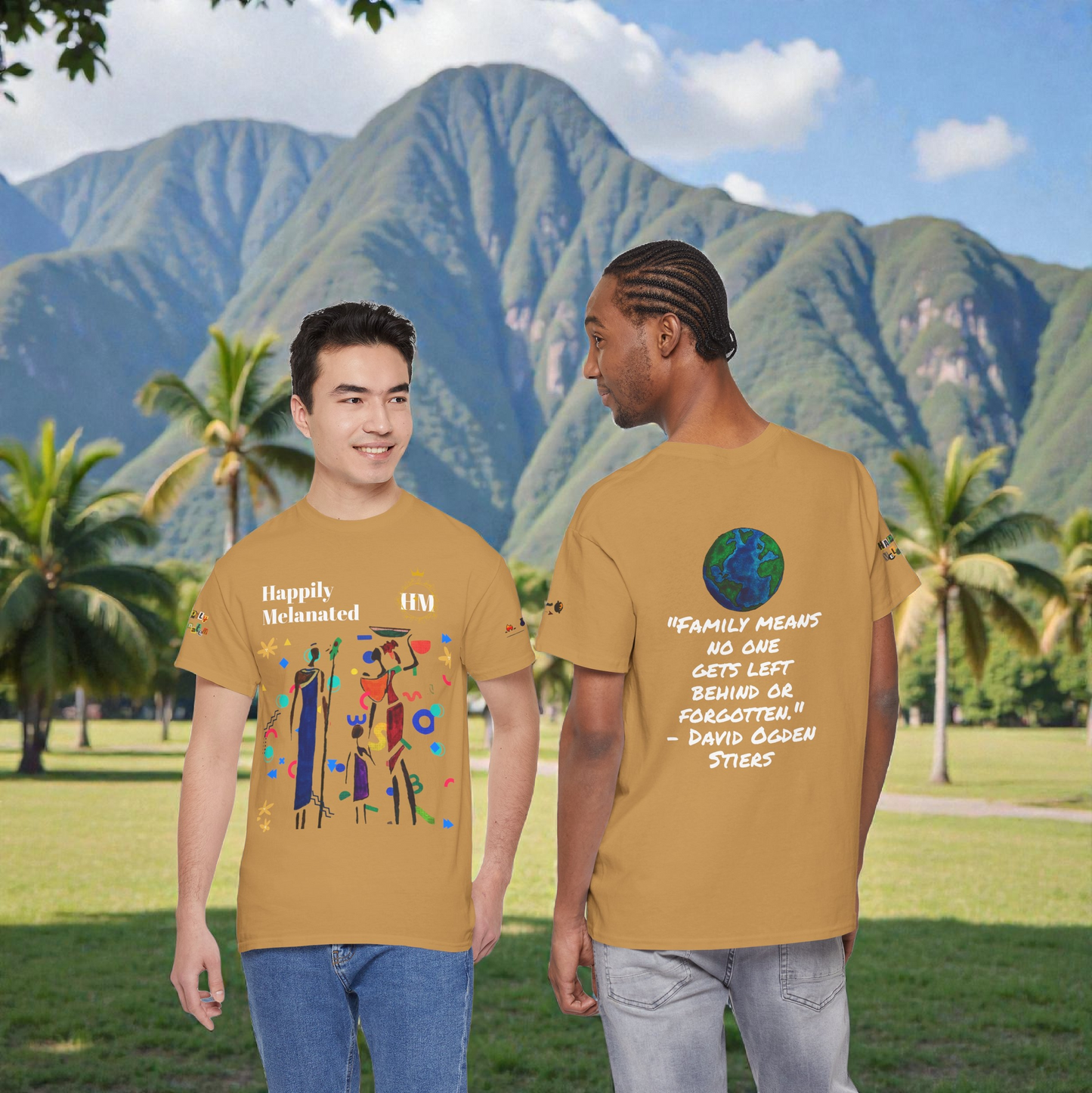 Ethnic Family Doodle Unisex Tee, Handcrafted Tshirt, Unique Family Shirt