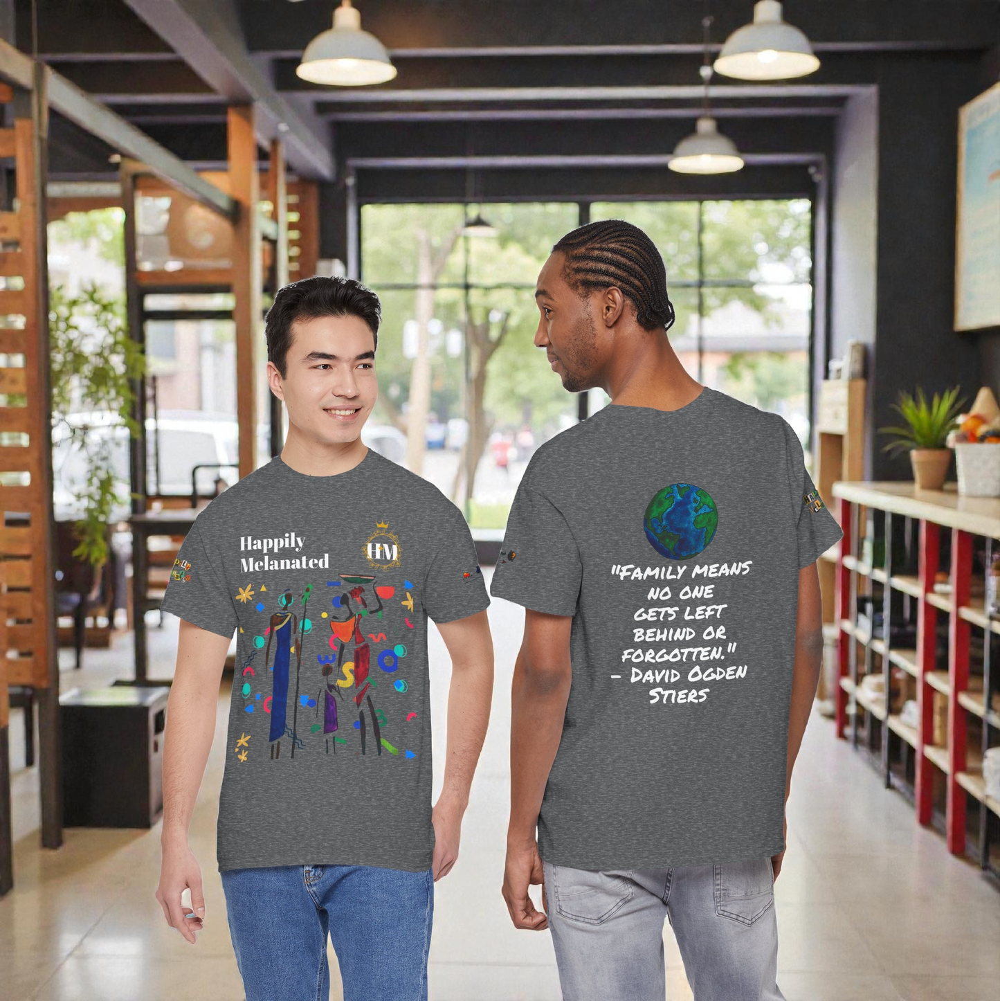 Ethnic Family Doodle Unisex Tee, Handcrafted Tshirt, Unique Family Shirt