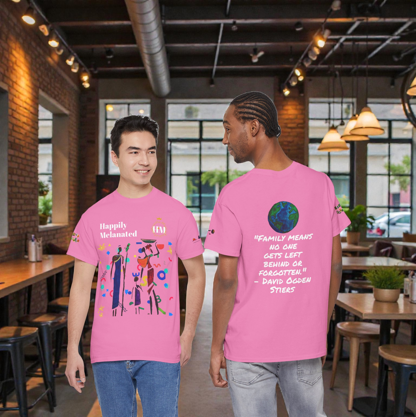 Ethnic Family Doodle Unisex Tee, Handcrafted Tshirt, Unique Family Shirt