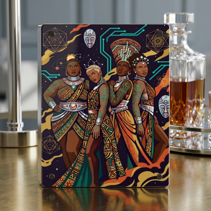 Afro-Futurism Queens Wall Art (Bold Black Women Illustration), Acrylic Wall Art