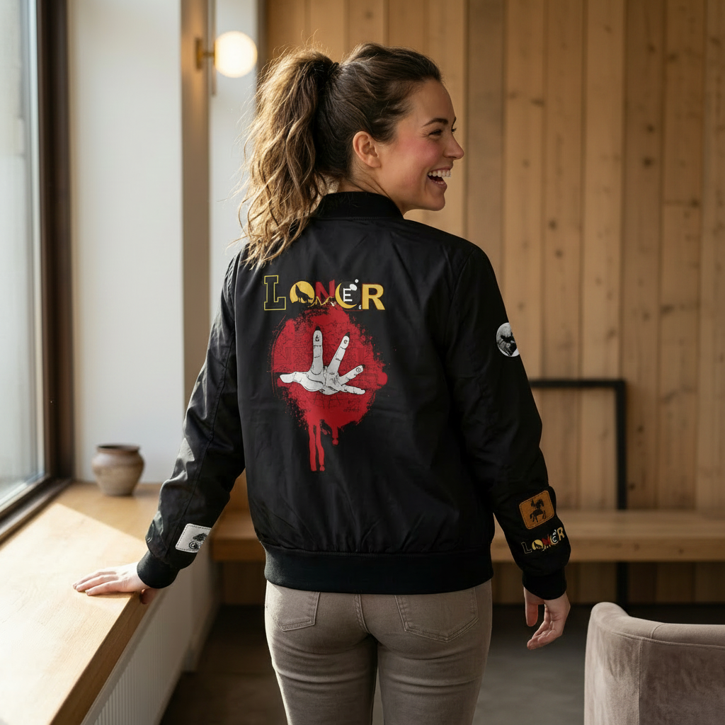Gothic Jacket, Graphic Women's Coat, 3D Art Outerwear, Unique Hand Art Jacket, Fashionable Lightweight Jacket