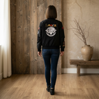 Gothic Bomber Jacket, Eye Art Women's Outerwear, Unique All Over Print Jacket Printify