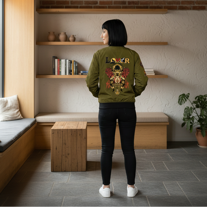 Wolf Themed Women's Illusion Art Graphic Outerwear, Wild Animal Print Coat, Unique Jacket for Her, Statement Clothing