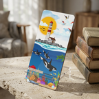 Phone Stand — Coastal Lighthouse & Orcas Mobile Display Stand Printify