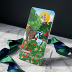 Jungle Friends Phone Stand — Tropical Wildlife Smartphone Display Printify