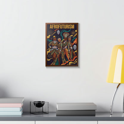 Afrofuturism Framed Poster — Vibrant Afrocentric Sci‑Fi Art Print