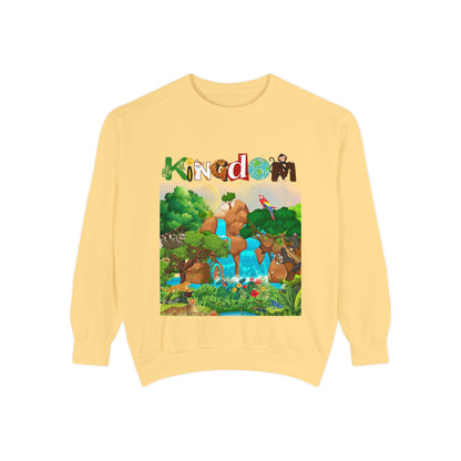 Jungle Animals Waterfall Art Sweatshirt, Animal Lover Gift, Wildlife Clothing, Rainforest Jumper