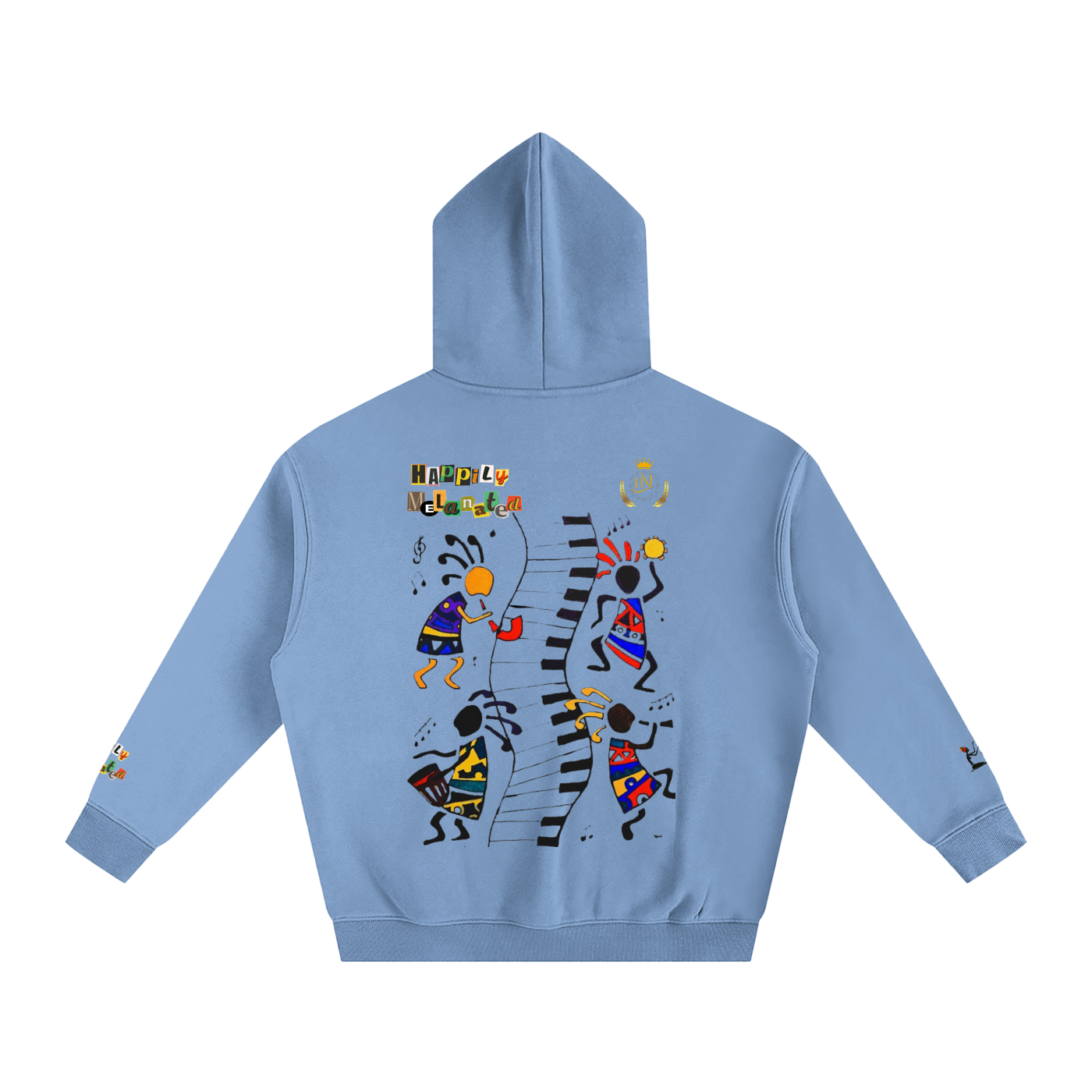 Afro Music Cartoon Unisex Oversize Fleeced Hoodie